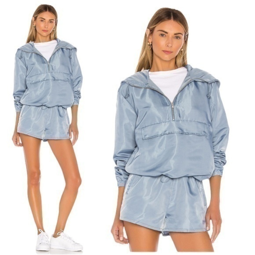 Lovers + Friends Lydia Pullover Blue Jacket NWT